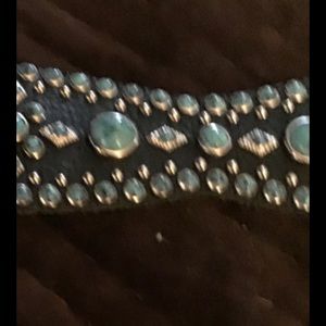 Only one Kippys belt. Black leather & turquoise